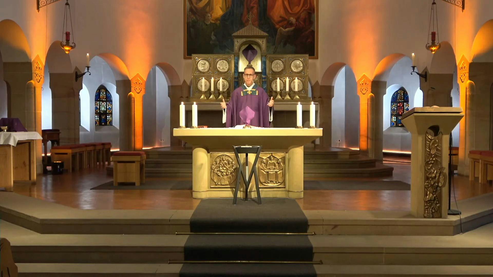 Eucharistiefeier, Wallfahrtskirche Maria Rosenberg, Waldfischbach-Burgalben